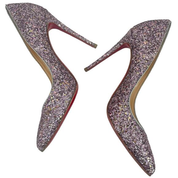 Christian Louboutin Pigalle 120 Glitter Pointed Toe Pump Pink Size 38 - Picture 8 of 13